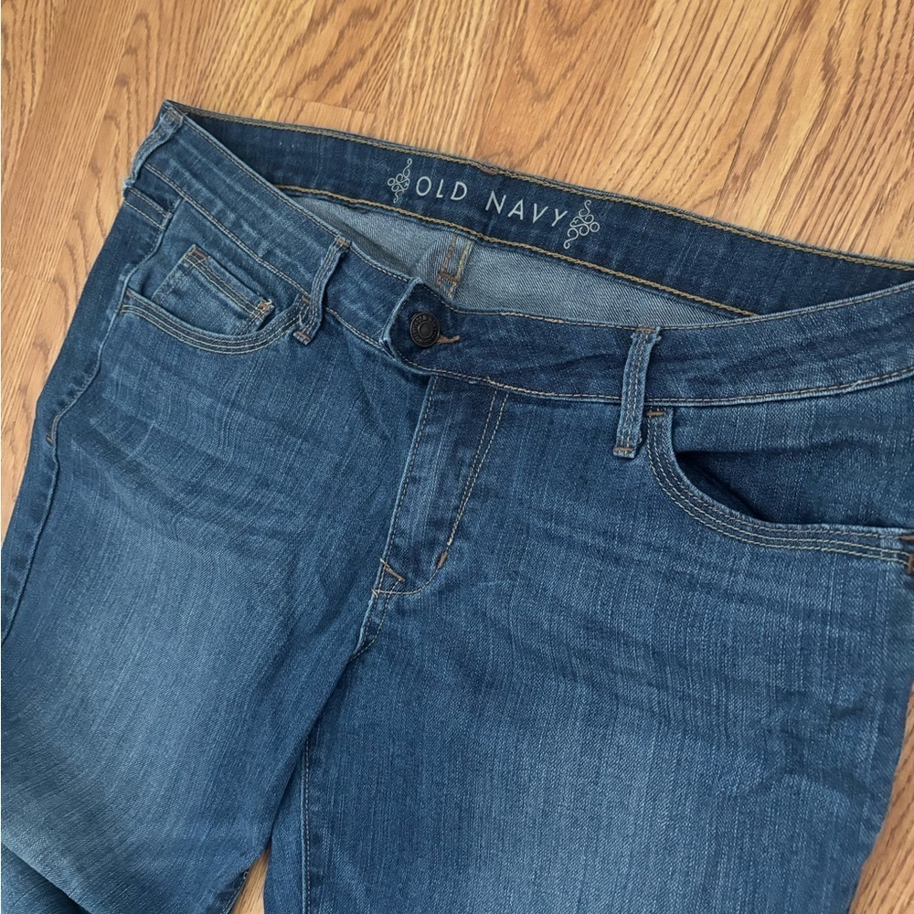 Old Navy Dark Blue Flare Jeans - Picture 3 of 6